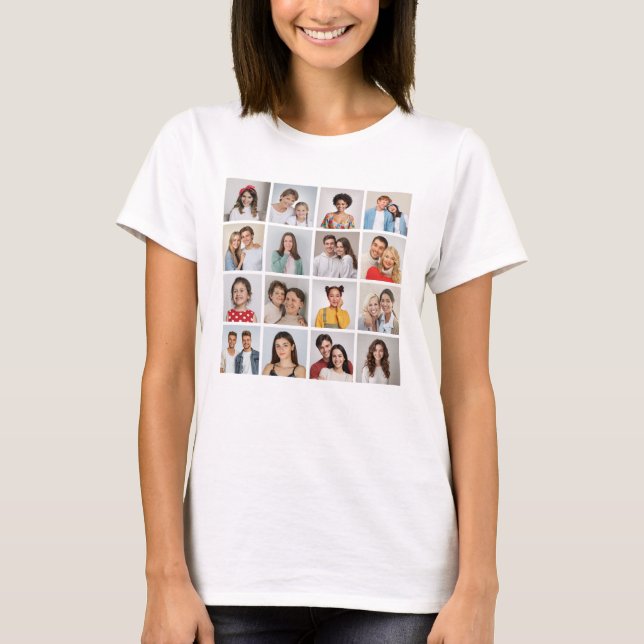 Create Your Own 16 Photo Collage Women's T-Shirt (Front)