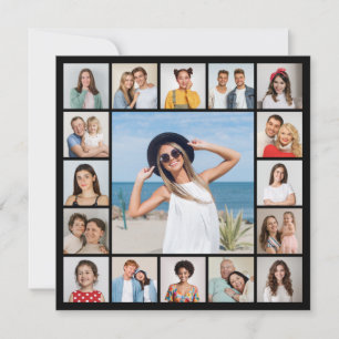 Create Your Own 17 Photo Collage Greeting Card