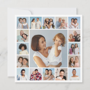 Create Your Own 17 Photo Collage Greeting Card