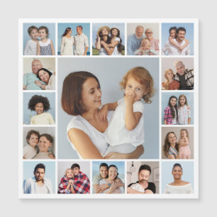 Create Your Own 17 Photo Collage Magnetic Card