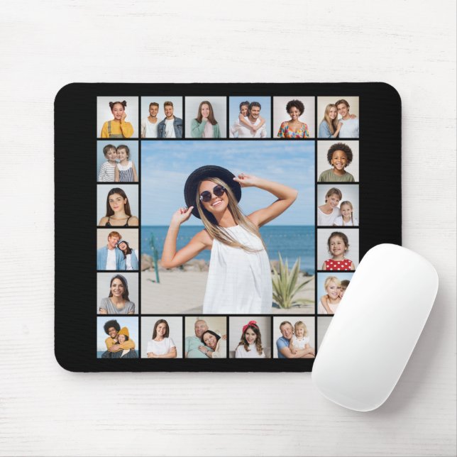 Create Your Own 17 Photo Collage Mouse Mat (With Mouse)