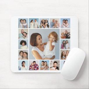 Create Your Own 17 Photo Collage Mouse Mat