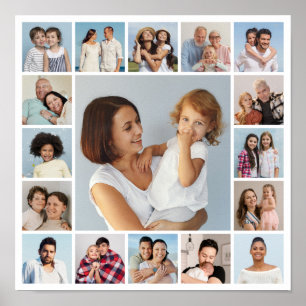 Create Your Own 17 Photo Collage Poster