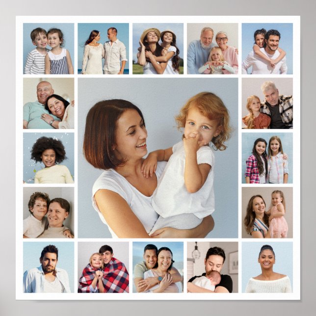 Create Your Own 17 Photo Collage  Poster (Front)