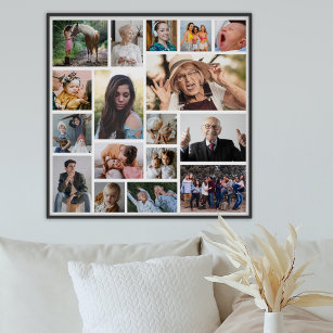 Create Your Own 17 Photo Collage Poster