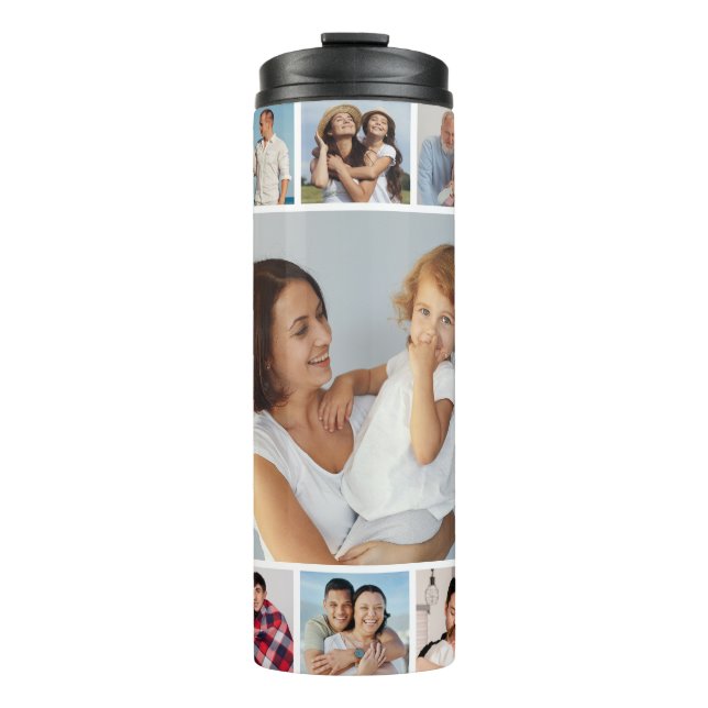 Create Your Own 17 Photo Collage Thermal Tumbler (Front)