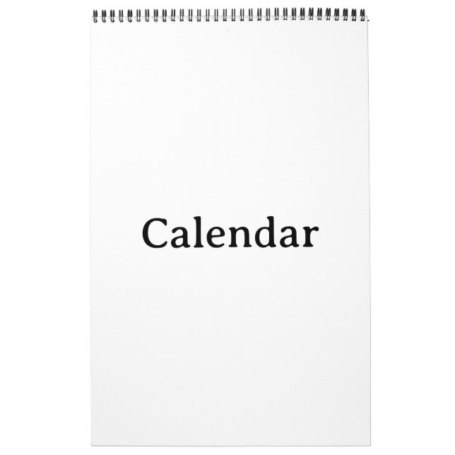 Create Your Own 17" x 11" Single Page Medium Black Calendar (Cover)