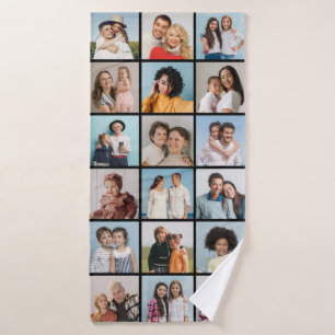 Create Your Own 18 Photo Collage  Bath Towel