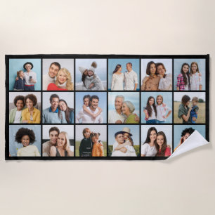 Create Your Own 18 Photo Collage  Beach Towel