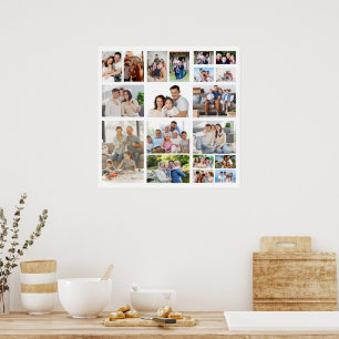 Create Your Own 18 Photo Collage Poster