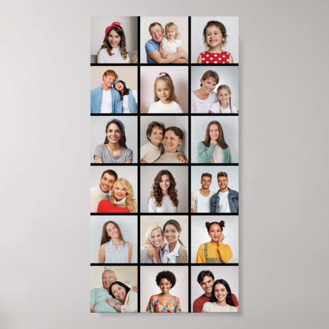 Create Your Own 18 Photo Collage Poster (Front)
