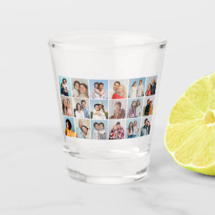 Create Your Own 18 Photo Collage Shot Glass
