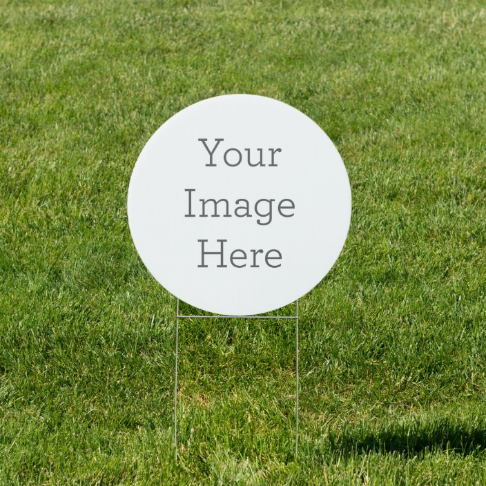 Create Your Own 18"x18" Circle Yard Sign Zazzle.co.uk