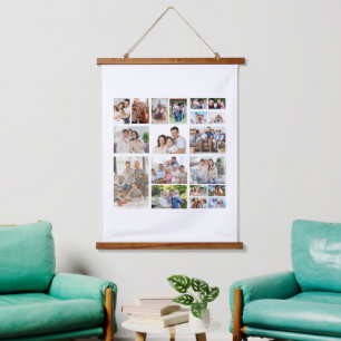 Create Your Own 19 Photo Collage Hanging Tapestry