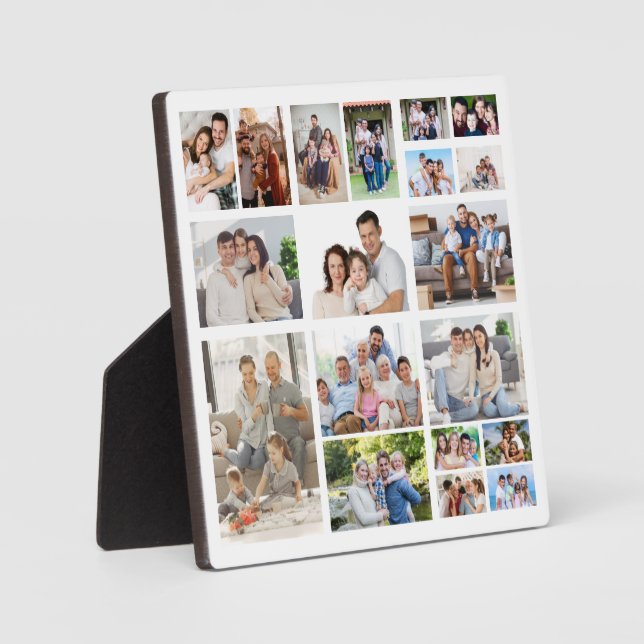 Create Your Own 19 Photo Collage  Plaque (Front)