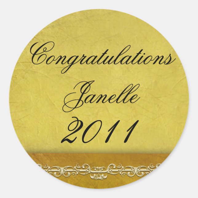 Create your own 2010 graduation products classic round sticker (Front)