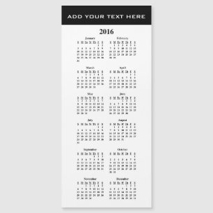 Create Your Own 2016 Calendar Template