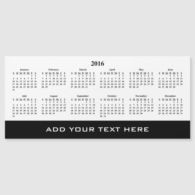 Create Your Own 2016 Calendar Template (Front)