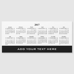 Create Your Own 2017 Custom Calendar Magnetic Card