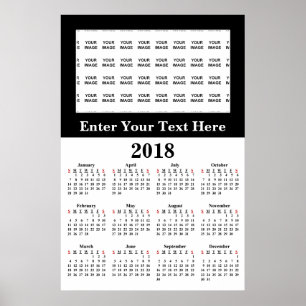 Create Your Own 2018 Custom Calendar Poster