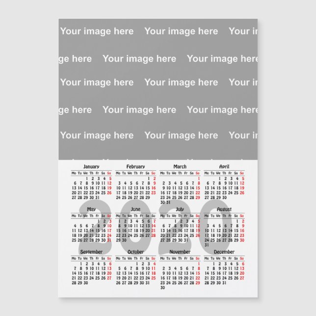 Create your own 2020 calendar Magnetic Card (Front)