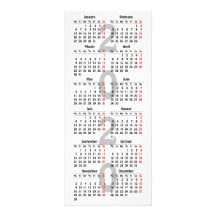 Create your own 2020 calendar rack card