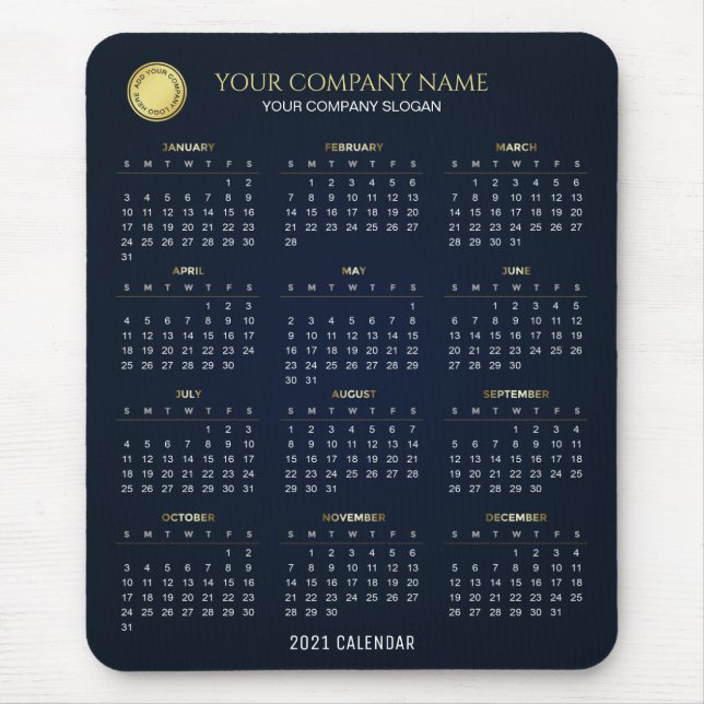 Create Your Own 2021 Company Calendar | Mousepad (Front)