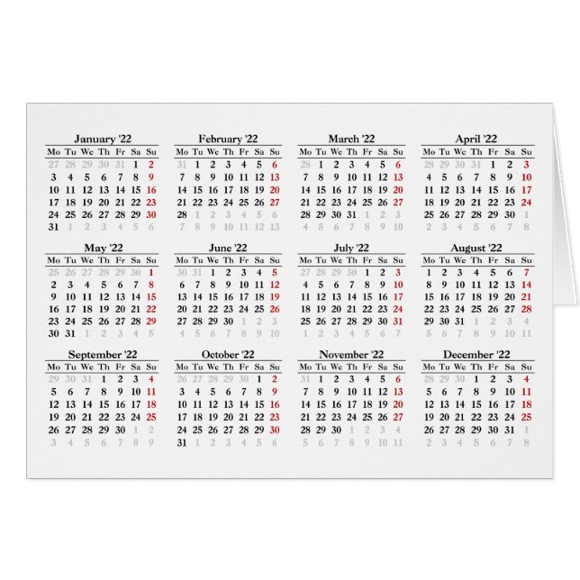 Create your own 2022 calendar (Front Horizontal)