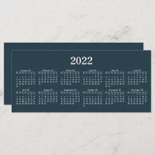 Create your own 2022 calendar Flat Card