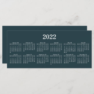 Create your own 2022 calendar Flat Card