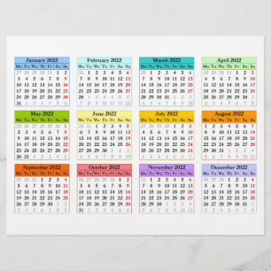 Create your own 2022 calendar flyer