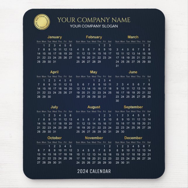 Create Your Own 2024 Company Calendar | Mousepad (Front)