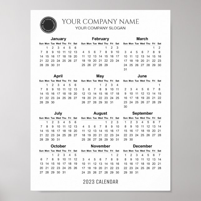 Create Your Own 2024 Company Calendar | Poster (Front)