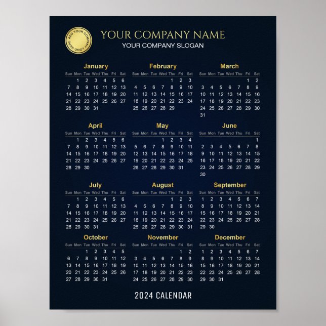 Create Your Own 2024 Company Calendar | Poster (Front)
