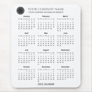 Create Your Own 2025 Company Calendar   Mousepad
