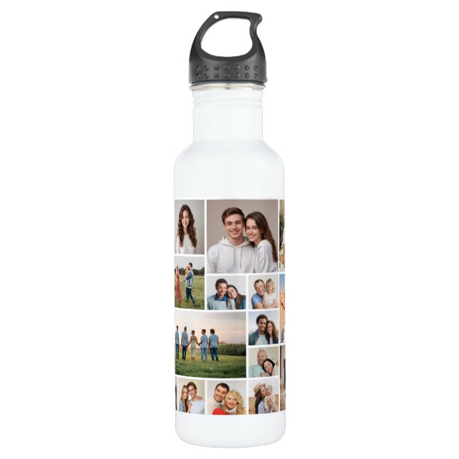 Create Your Own 20 Photo Collage 710 Ml Water Bottle (Front)