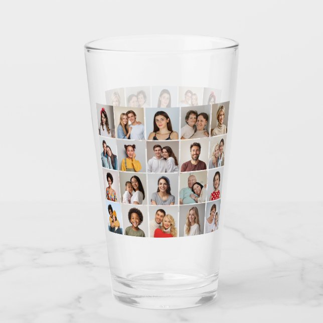 Create Your Own 20 Photo Collage Glass (Front)