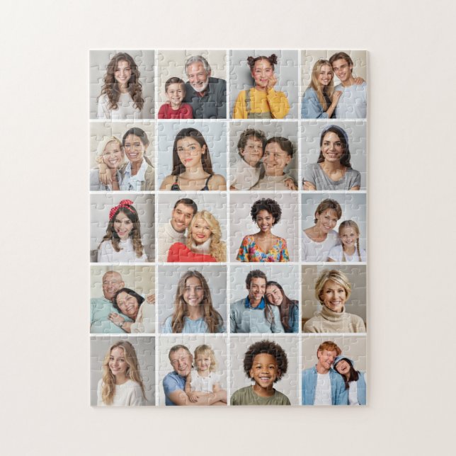 Create Your Own 20 Photo Collage Jigsaw Puzzle (Vertical)