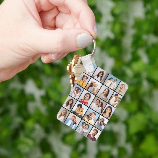 Create Your Own 20 Photo Collage Key Ring (Hand)