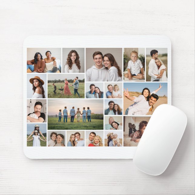 Create Your Own 20 Photo Collage Mouse Mat (With Mouse)