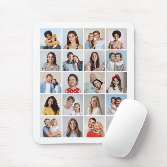 Create Your Own 20 Photo Collage Mouse Mat (With Mouse)