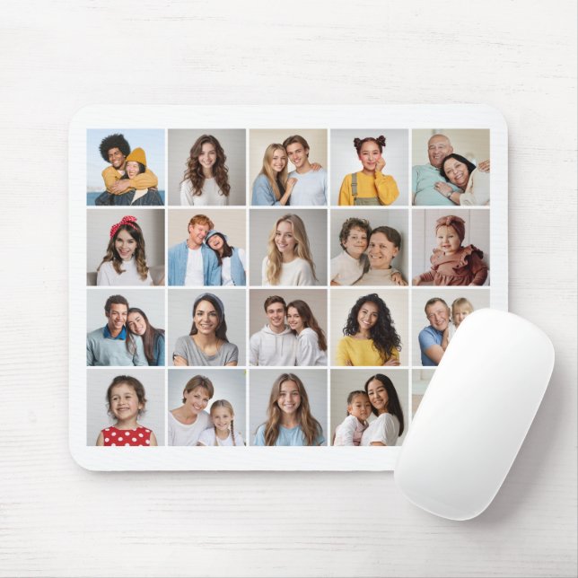 Create Your Own 20 Photo Collage Mouse Mat (With Mouse)