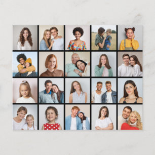 Create Your Own 20 Photo Collage Paper Sheet/Card
