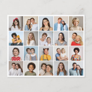 Create Your Own 20 Photo Collage Paper Sheet/Flyer