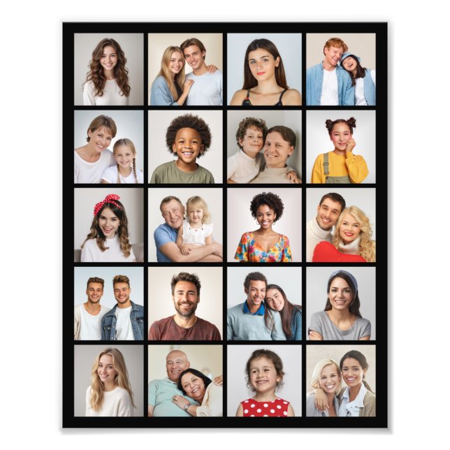 Create Your Own 20 Photo Collage Photo Enlargement (Front)