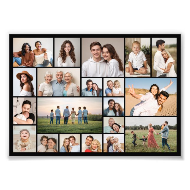 Create Your Own 20 Photo Collage Photo Enlargement (Front)