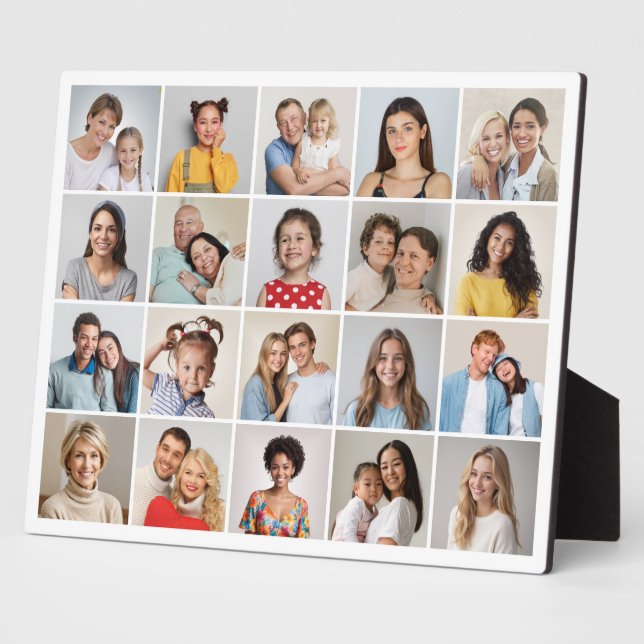 Create Your Own 20 Photo Collage Plaque (Side)