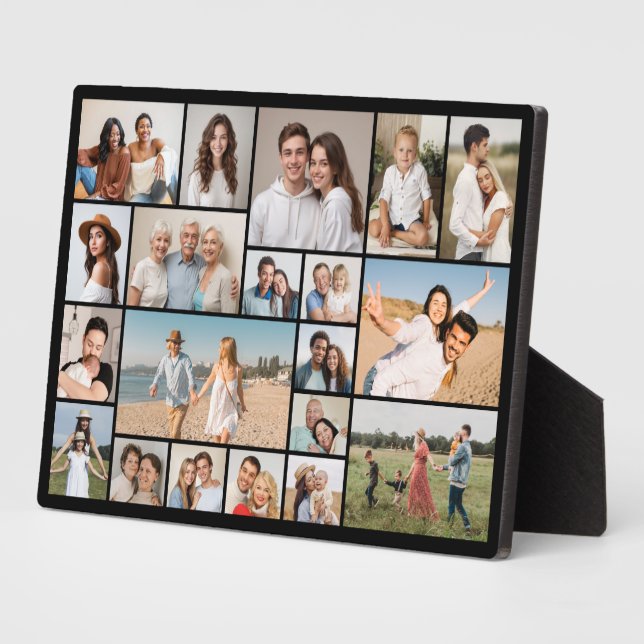 Create Your Own 20 Photo Collage  Plaque (Side)