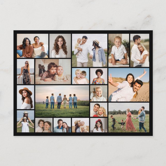 Create Your Own 20 Photo Collage Postcard (Front)