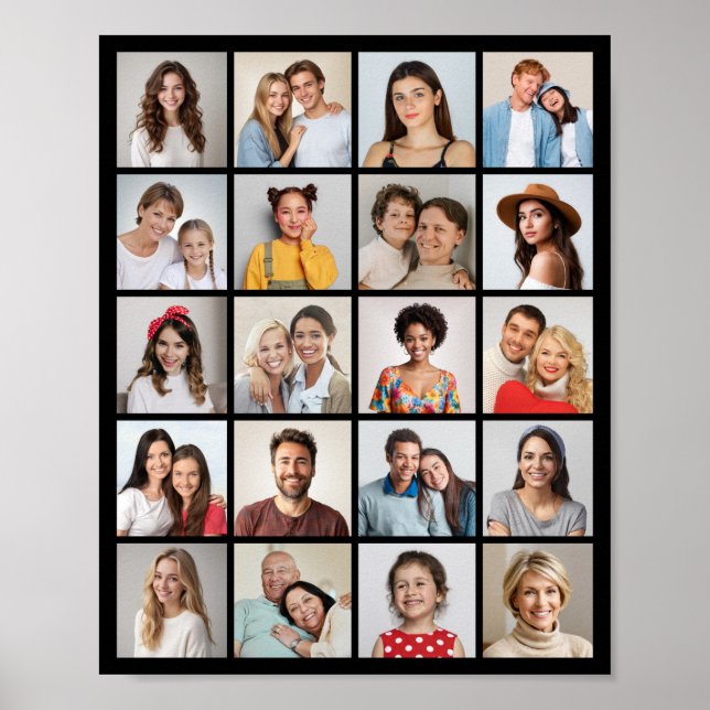 Create Your Own 20 Photo Collage  Poster (Front)